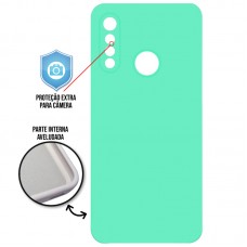 Capa para Motorola Moto G8 Play e Moto One Macro - Case Silicone Cover Protector Verde Claro